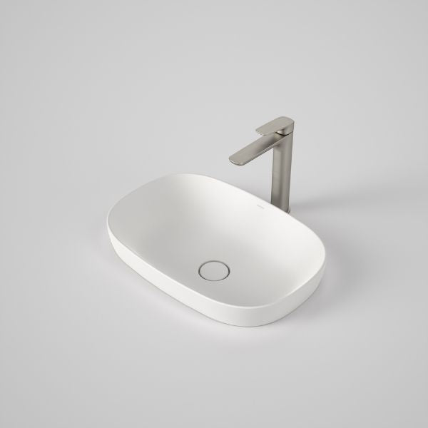 Caroma Contura II 530mm Pill Inset Basin - Matte White 853300MW - The Blue Space