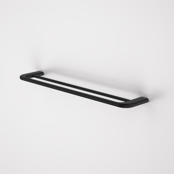 Caroma Contura II 620mm Double Towel Rail - Matte Black 849035B | The Blue Space
