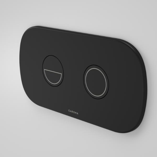 Caroma Contura II Invisi Series II® Round DC Dual Flush Button Panel - Black 848810B | The Blue Space