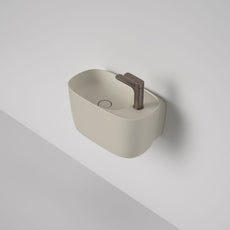 Caroma Contura II Pill Hand Wall Basin (1 Tap Hole) - Matte Clay 853710CL - The Blue Space