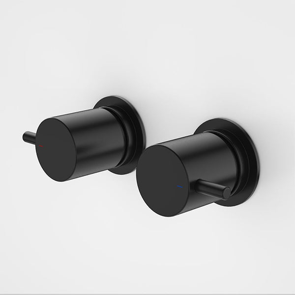 Caroma Luna Lever Wall Handle Set Satin Black - The Blue Space