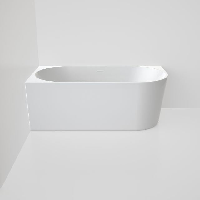 Caroma Urbane II 1500 Left Hand Corner Back To Wall Bath with Overflow UII5LHCWOF - The Blue Space