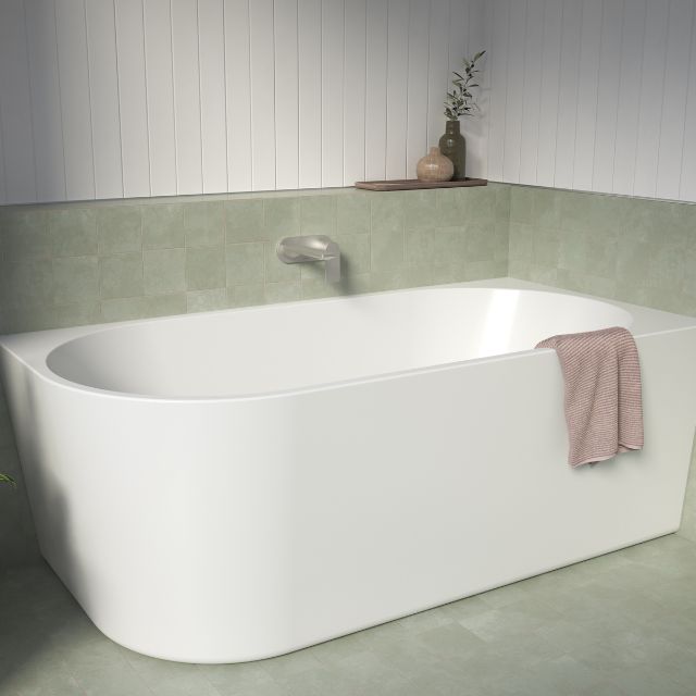 Shop Caroma URBANE II 1500 Left Hand Corner Back To Wall Bath UII5LHCW - The Blue Space