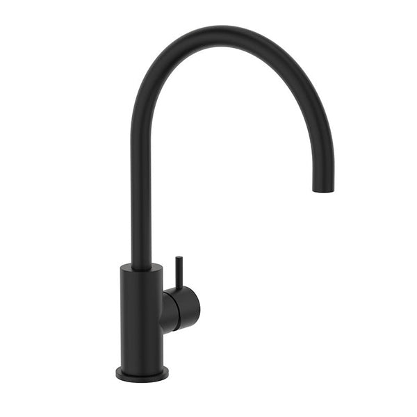 Clark Round Pin Kitchen Sink Mixer Tap Matte Black - The Blue Space