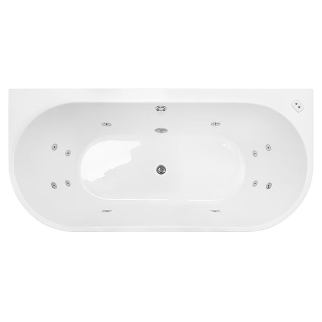 Top Decina Alegra Contour Back To Wall Freestanding Spa Bath 1500mm AG1500BTWCNW - The Blue Space