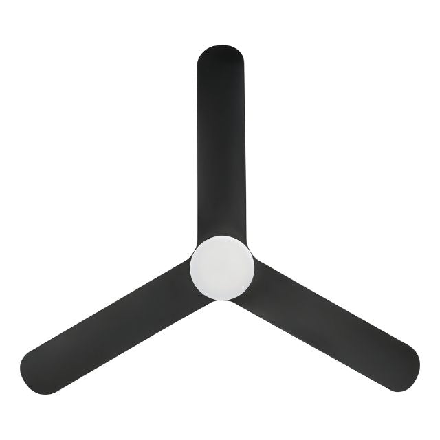 Below Eglo Iluka 52 Inch DC Fan 18W LED Tri-Col Black Hugger 20538302 - The Blue Space