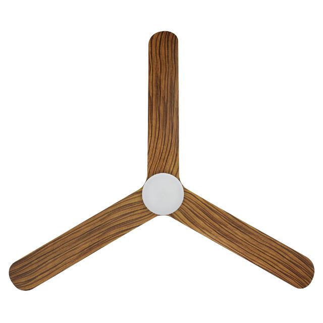 Below Eglo Iluka 60 Inch DC Fan 18W LED Tri-Col Black Wood Hugger 20538515 - The Blue Space
