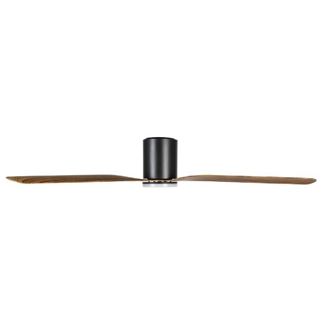 Side Eglo Iluka 60 Inch DC Fan 18W LED Tri-Col Black Wood Hugger 20538515 - The Blue Space