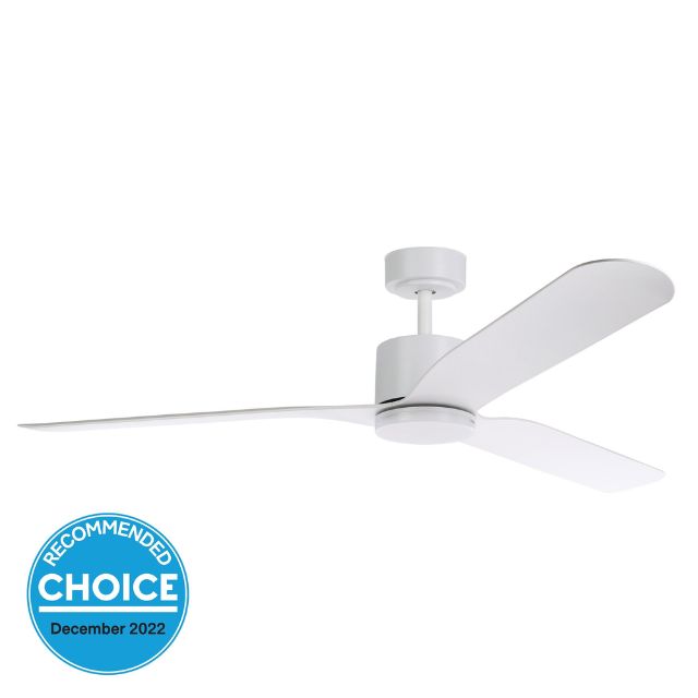 Eglo Iluka 60 Inch DC Fan 18W LED Tri-Col White 20538101 - The Blue Space