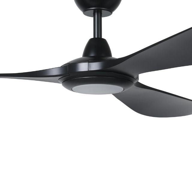 Angle Eglo Kurrawa 72 Inch DC Fan 20W LED Tri-Col Black 20619102 - The Blue Space