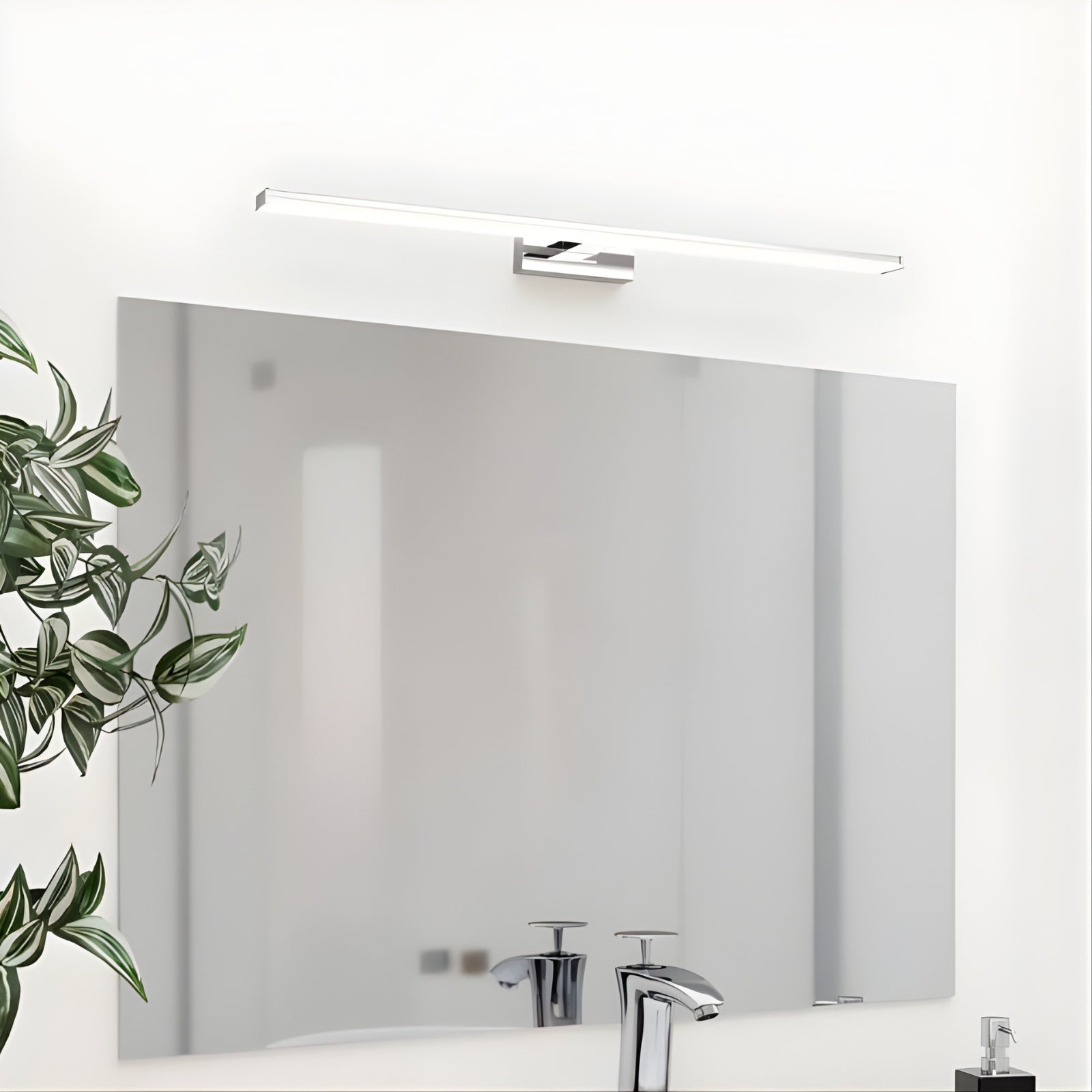 Eglo Pandella 14W 78cm Vanity Wall light Natural White - Chrome | The Blue Space