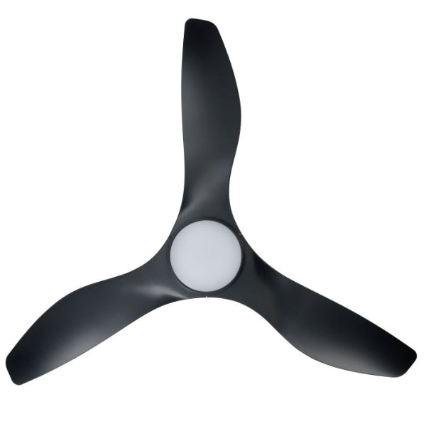 Eglo Surf 48in 122cm Ceiling Fan with 20W LED CCT Light - Black | The Blue Space