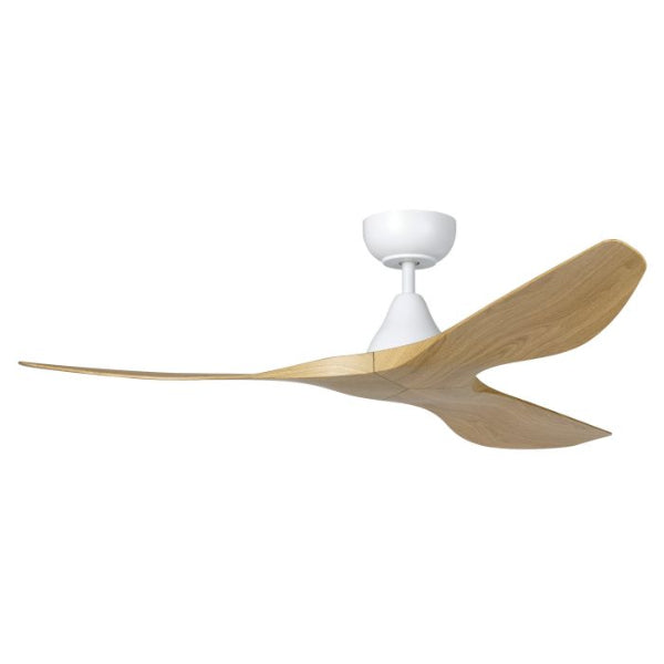 Eglo Surf 52in 132cm Ceiling Fan - White with Oak Finish | The Blue Space