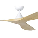 Eglo Surf 60in 152cm Ceiling Fan - White with Oak Finish | The Blue Space