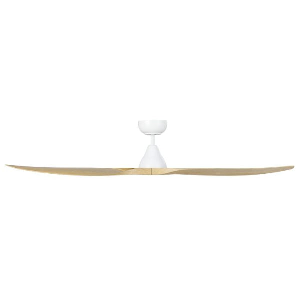 Eglo Surf 60in 152cm Ceiling Fan - White with Oak Finish | The Blue Space