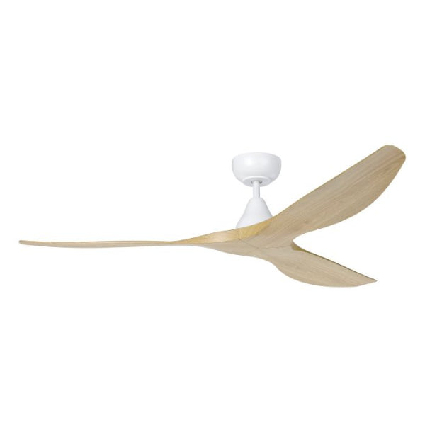 Eglo Surf 60in 152cm Ceiling Fan - White with Oak Finish | The Blue Space