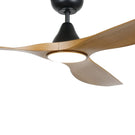 Eglo Surf 60in 152cm Ceiling Fan with 20W LED CCT Light - Black with Teak Finish | The Blue Space