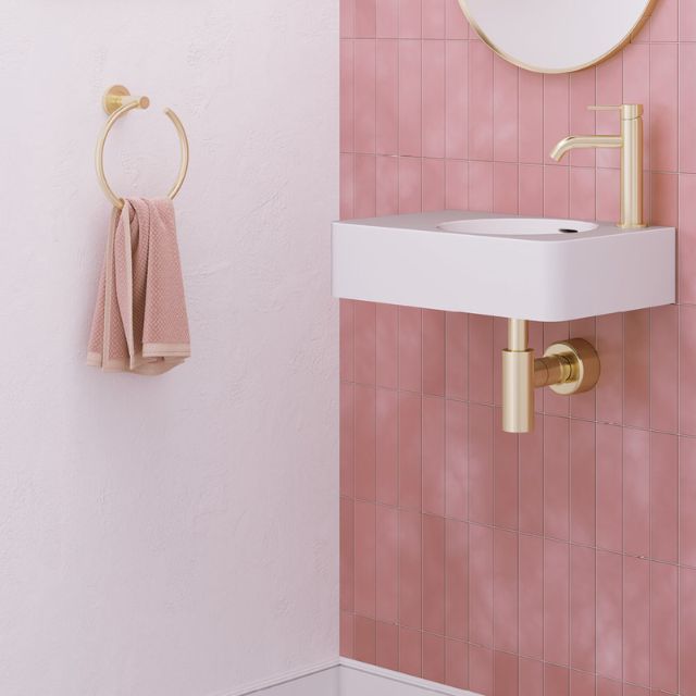 Lifestyle 2, Fienza Kaya Hand Towel Ring Urban Brass 82802UB - The Blue Space