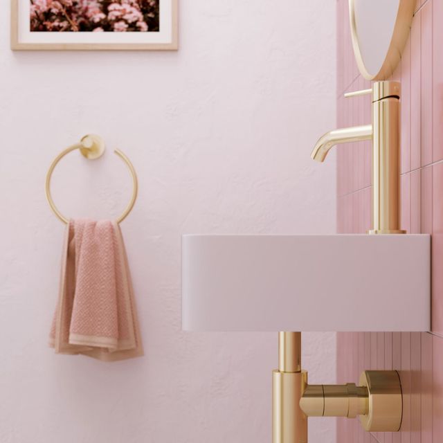 Lifestyle 3, Fienza Kaya Hand Towel Ring Urban Brass 82802UB - The Blue Space