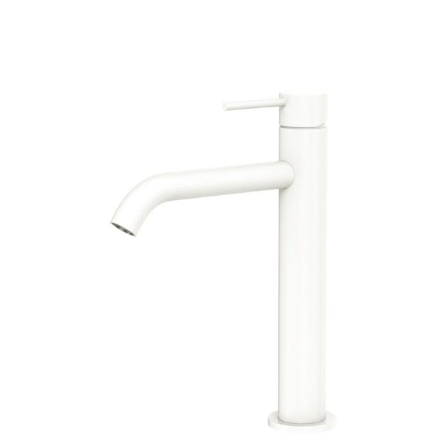 Fienza Kaya Medium Basin Mixer Matte White 228110MW - The Blue Space