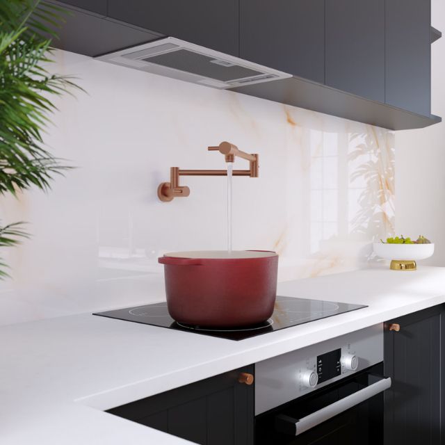 Shop Fienza Kaya Pot Filler Wall Mixer Brushed Copper 228120CO - The Blue Space