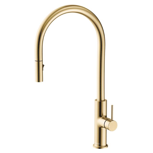 Fienza Kaya Pull Out Sink Mixer Urban Brass 228108UB - The Blue Space