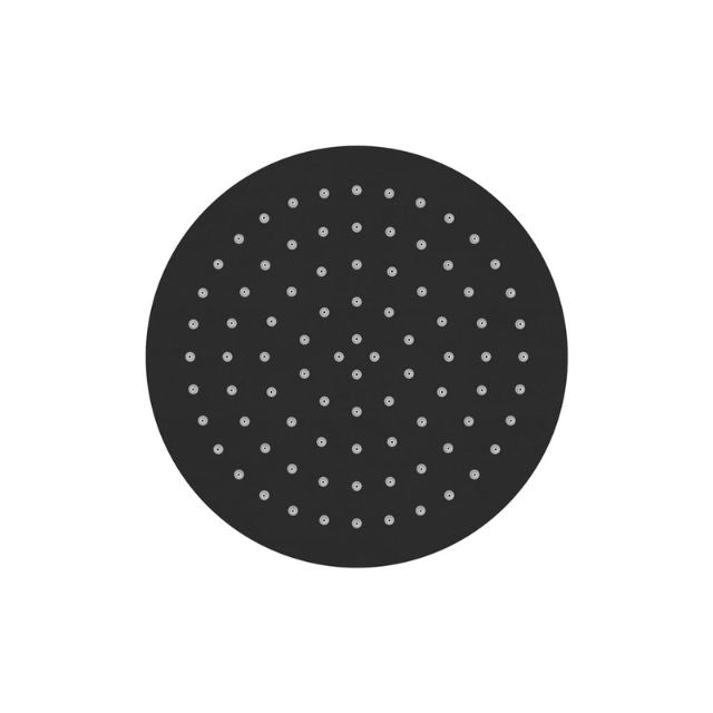 Bottom Fienza Kaya Round Shower Head 250mm Matte Black 411125B - The Blue Space