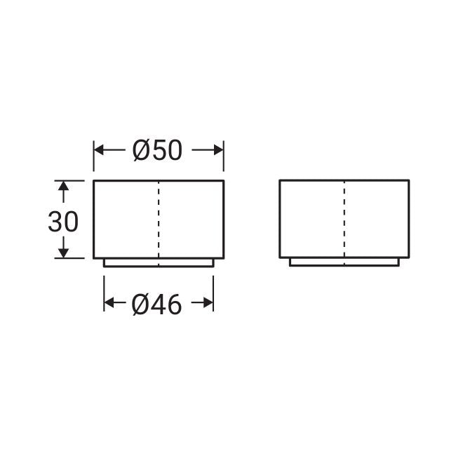 Technical Drawing Fienza Kaya Wall Top Assemblies Matte Black 338104B - The Blue Space