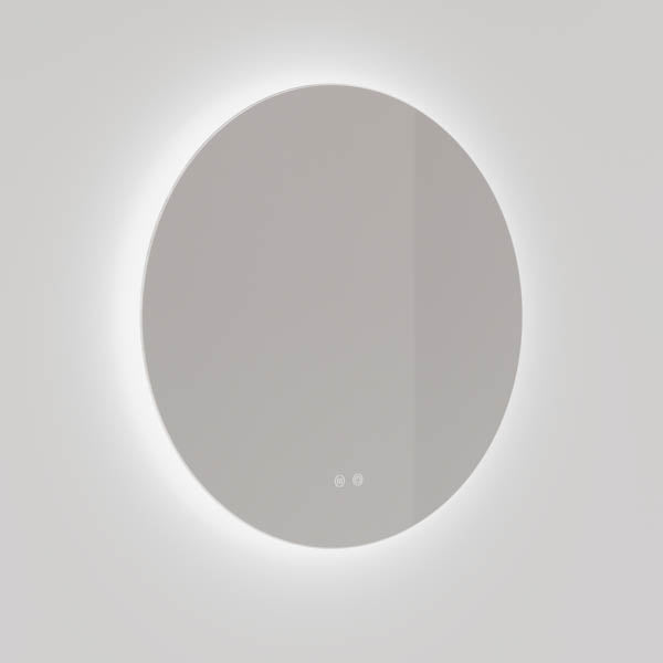 INCRM80 | Ingrain 800mm Round Backlit Mirror with Touch Sensor and Demister Pad - Frameless | Product Image