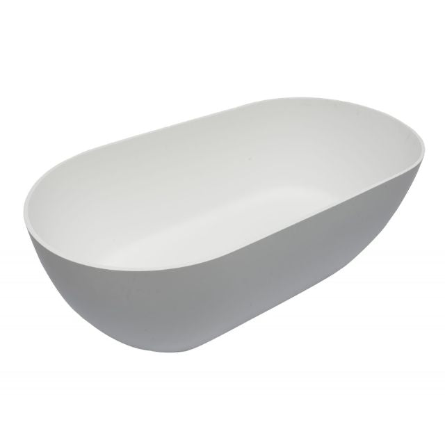 Sale Kaskade Lucia Freestanding Stone Bath Matte White 1400mm VX12-1400 - The Blue Space