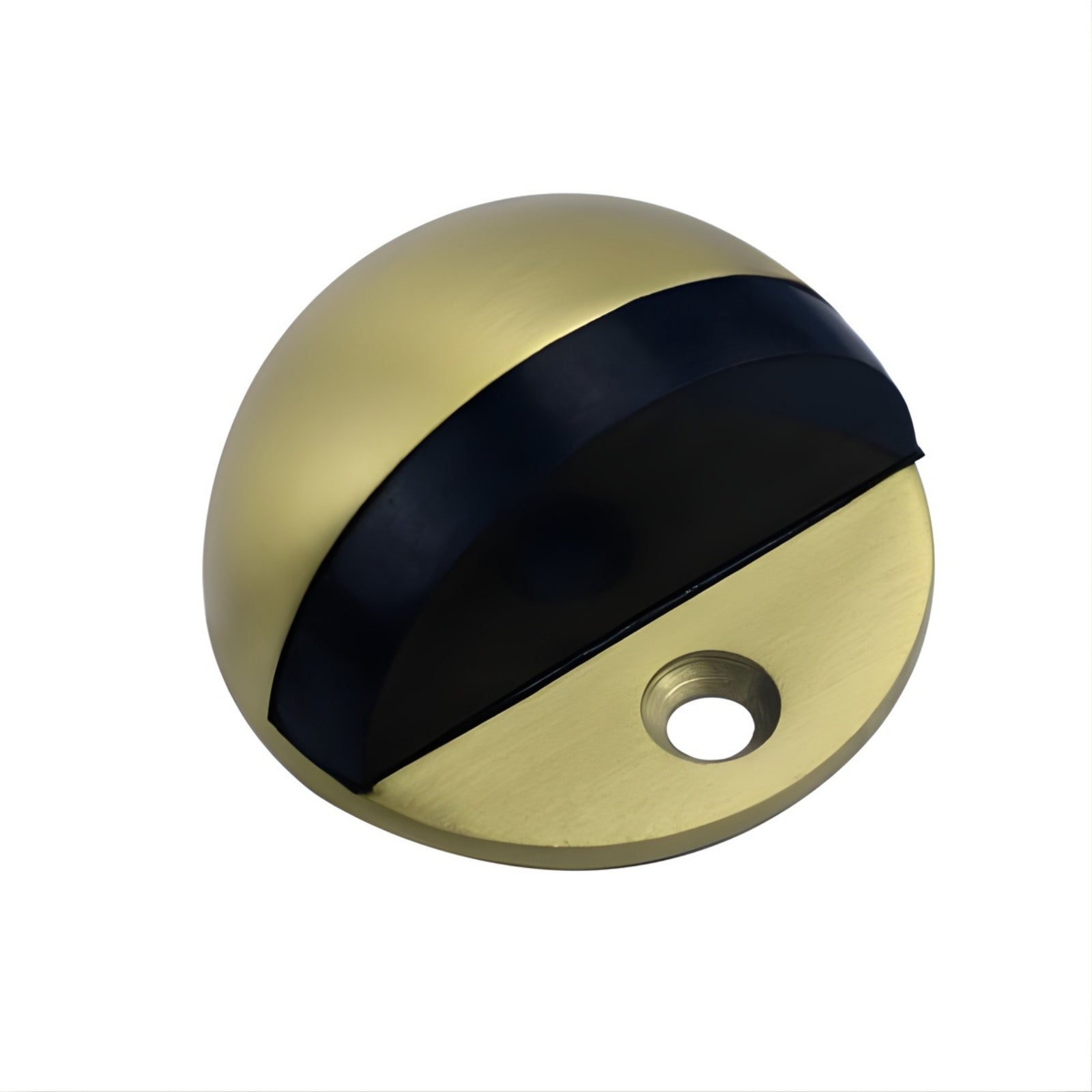 Lockwood Vivid Half Moon Door Stop Satin Brass | The Blue Space