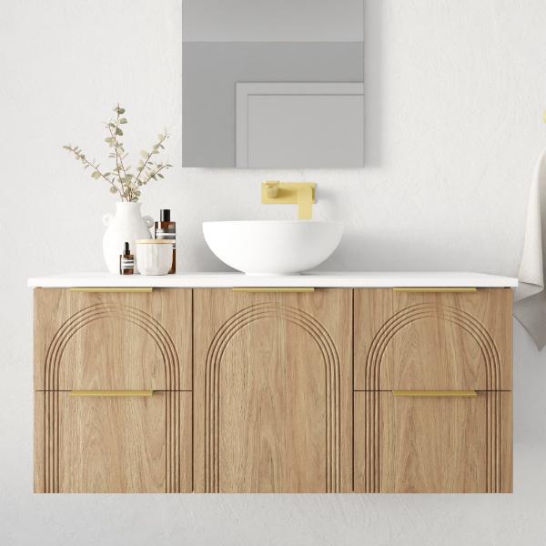 Marquis Arco Wall Hung Vanity with Caesarstone, Vasari or Dekton Top