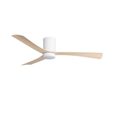 Martec Metro 52in 132cm DC Ceiling Fan with 15W LED CCT Light - White and Oak - The Blue Space