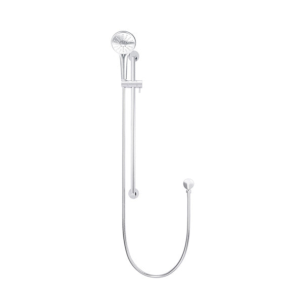 Meir Round 3 Function Rail Shower Chrome, front view - The Blue Space