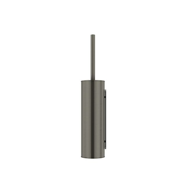 Meir Round Toilet Brush and Holder Shadow Gunmetal MTO02N-R-PVDGM - The Blue Space