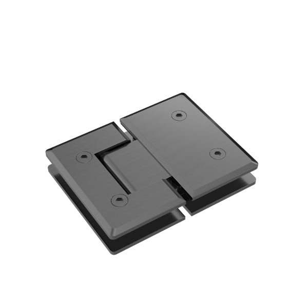 Nero 180 Degree Glass to Glass Shower Hinge Gunmetal - The Blue Space