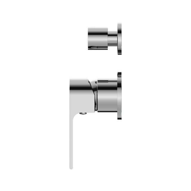 Buy Online Nero Bianca Shower Mixer With Diverter Separate Back Plate Chrome NR321511GCH - The Blue Space