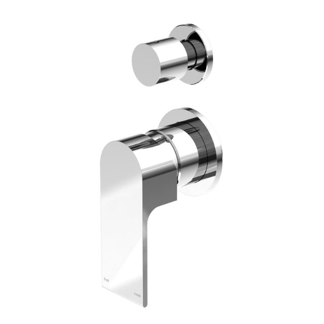Nero Bianca Shower Mixer With Diverter Separate Back Plate Chrome NR321511GCH - The Blue Space