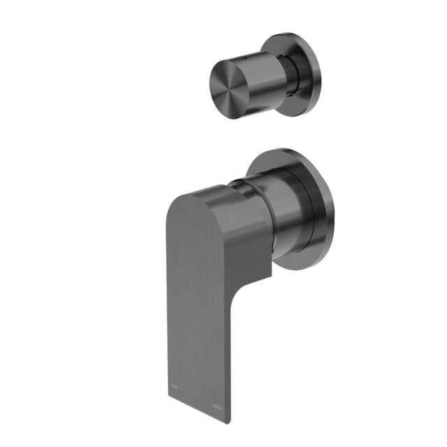Nero Bianca Shower Mixer With Diverter Separate Back Plate Gun Metal NR321511GGM - The Blue Space