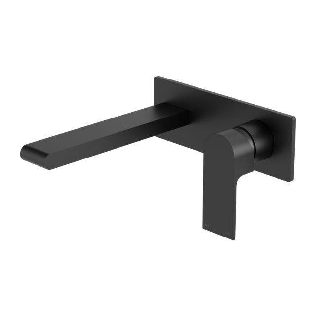 Nero Bianca Wall Basin/Bath Mixer 187mm Matte Black NR321510AMB - The Blue Space