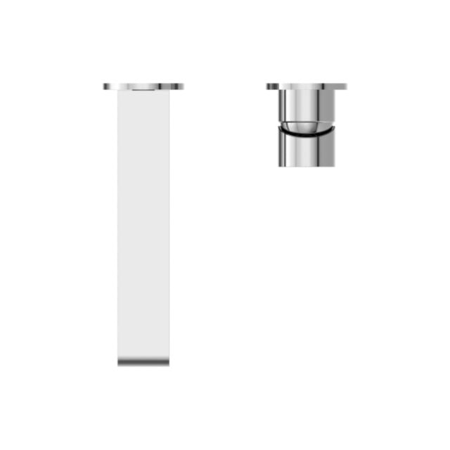 Nero Bianca Wall Basin/Bath Mixer Separate Backplate 230mm Chrome