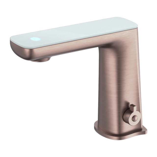 Nero Claudia Sensor Mixer With White Top Display Brushed Bronze