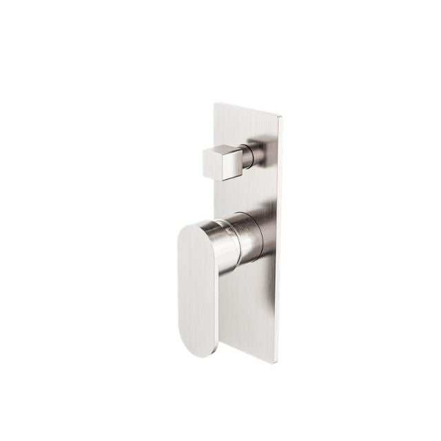 Nero Ecco Shower Mixer With Divertor Brushed Nickel