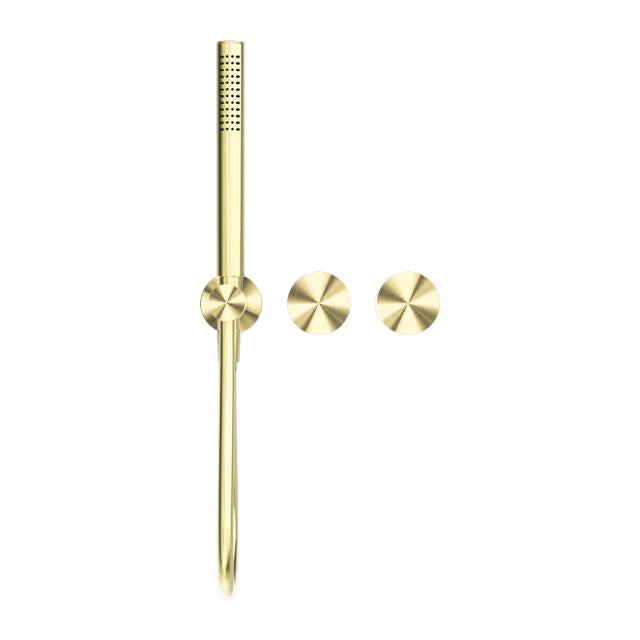 Front Nero Kara Progressive Shower System Separate Plate Brushed Gold NR271903DBG - The Blue Space