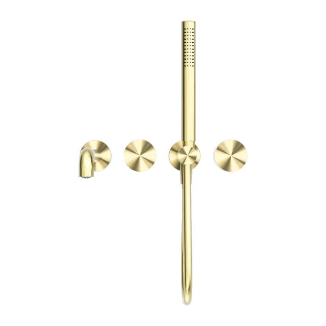 Nero Kara Progressive Shower System Separate Plate With Spout 230mm Brushed Gold