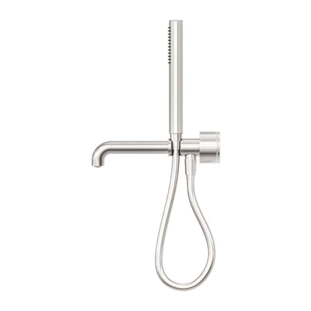 Nero Kara Progressive Shower System Separate Plate With Spout 230mm Brushed Nickel