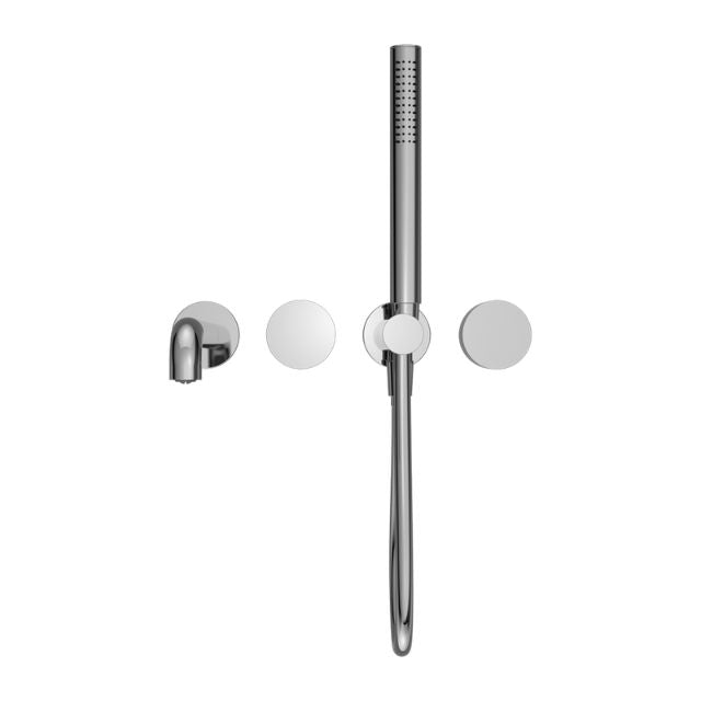 Nero Kara Progressive Shower System Separate Plate With Spout 230mm Chrome