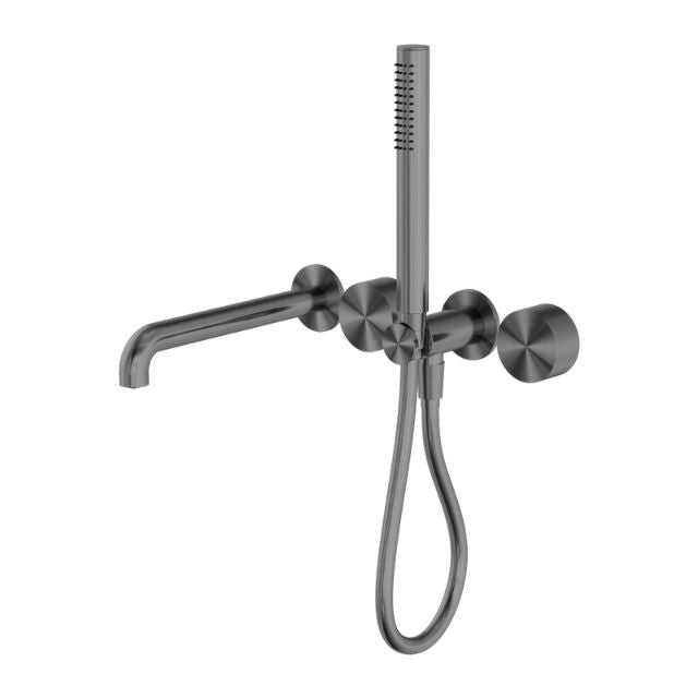 Nero Kara Progressive Shower System Separate Plate With Spout 230mm Gun Metal