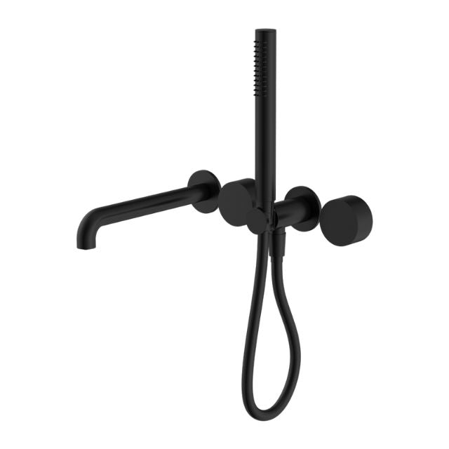Nero Kara Progressive Shower System Separate Plate With Spout 250mm Matte Black