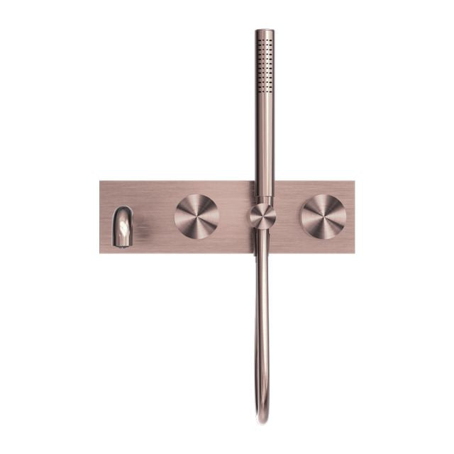 Nero Kara Progressive Shower System With Spout 250mm Brushed Bronze